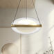 Virgo LED 16.13 inch Brushed Gold and Opal Glass Pendant Ceiling Light