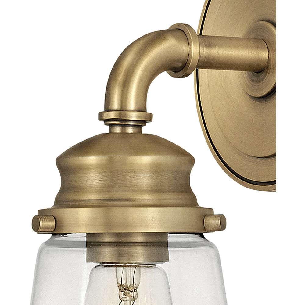 Fritz 1 Light 6.5 inch Heritage Brass Vanity Light Wall Light