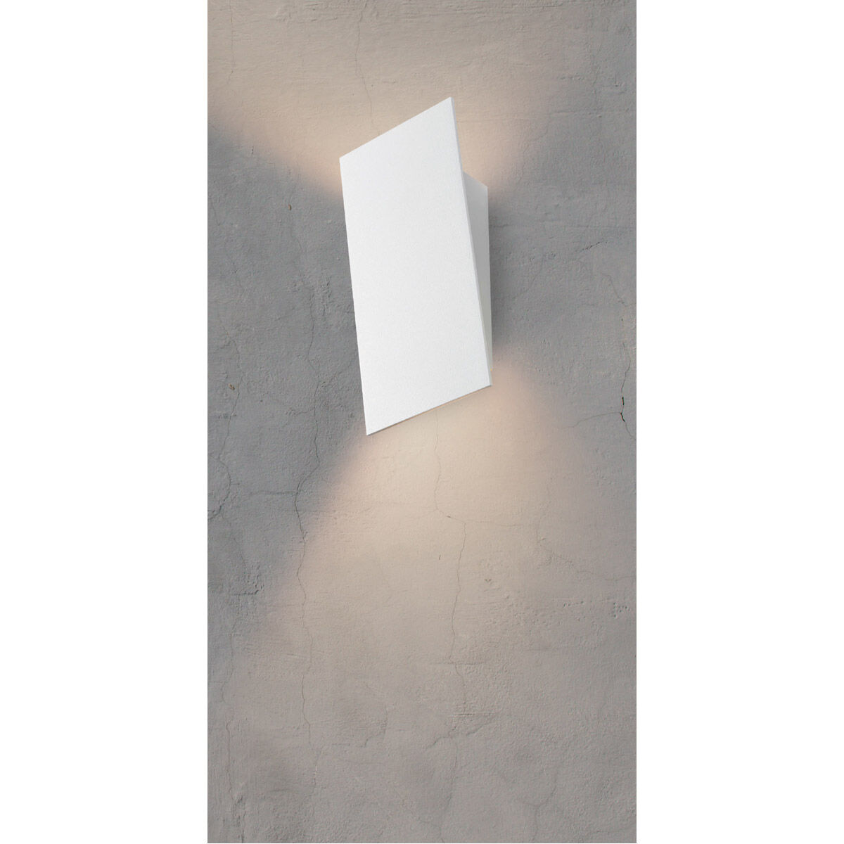 Angled Plane LED 4 inch Textured White Sconce Wall Light