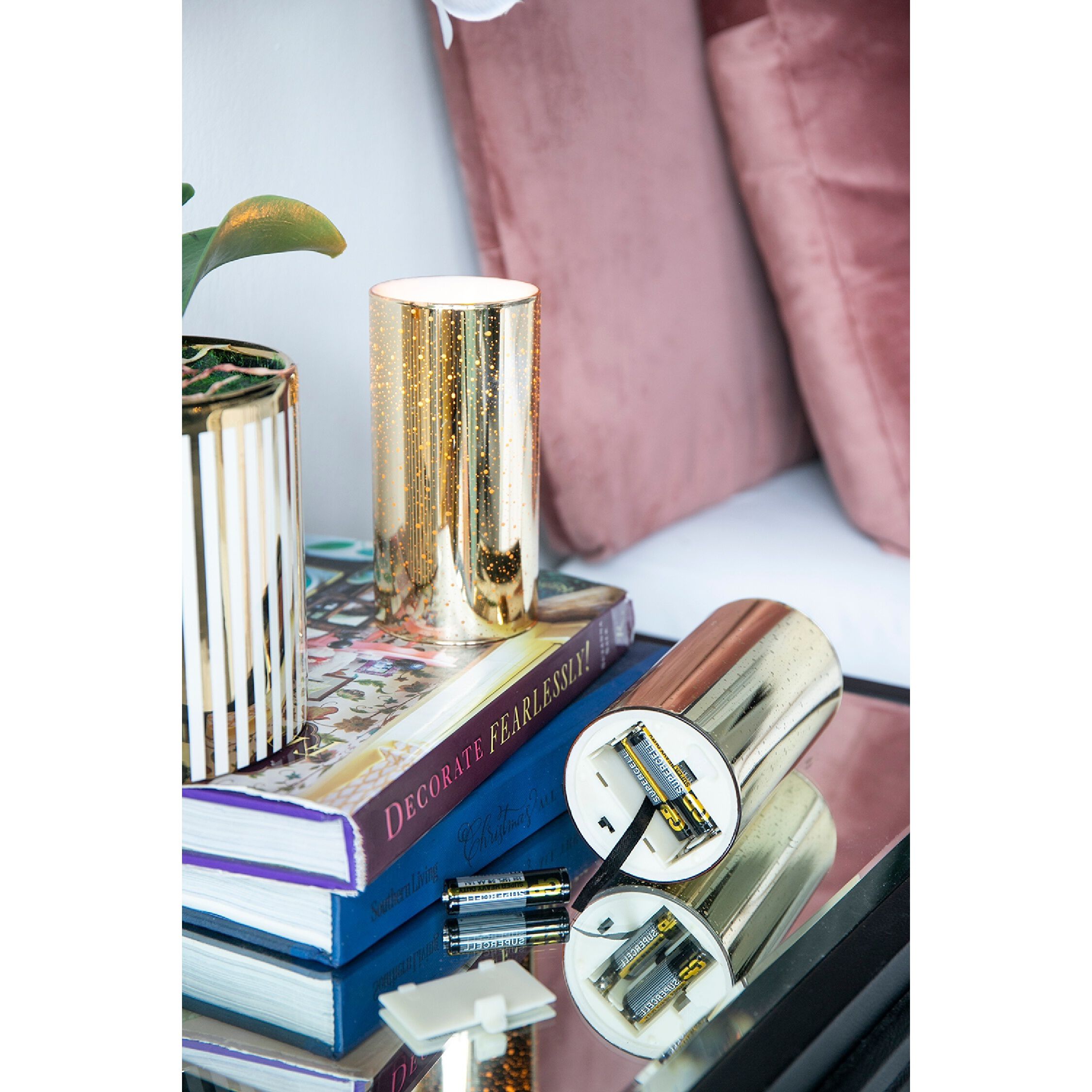 Speckled 6 X 3 inch LED Candle