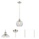 Ballston Athens 1 Light 8 inch Polished Nickel Mini Pendant Ceiling Light in Clear Glass, Ballston