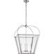 Chapman & Myers Riverside 4 Light 21 inch Polished Nickel Square Lantern Pendant Ceiling Light, Medium