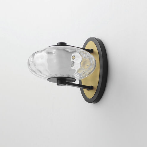 Amulet LED 8.5 inch Black and Natural Aged Brass Wall Sconce Wall Light