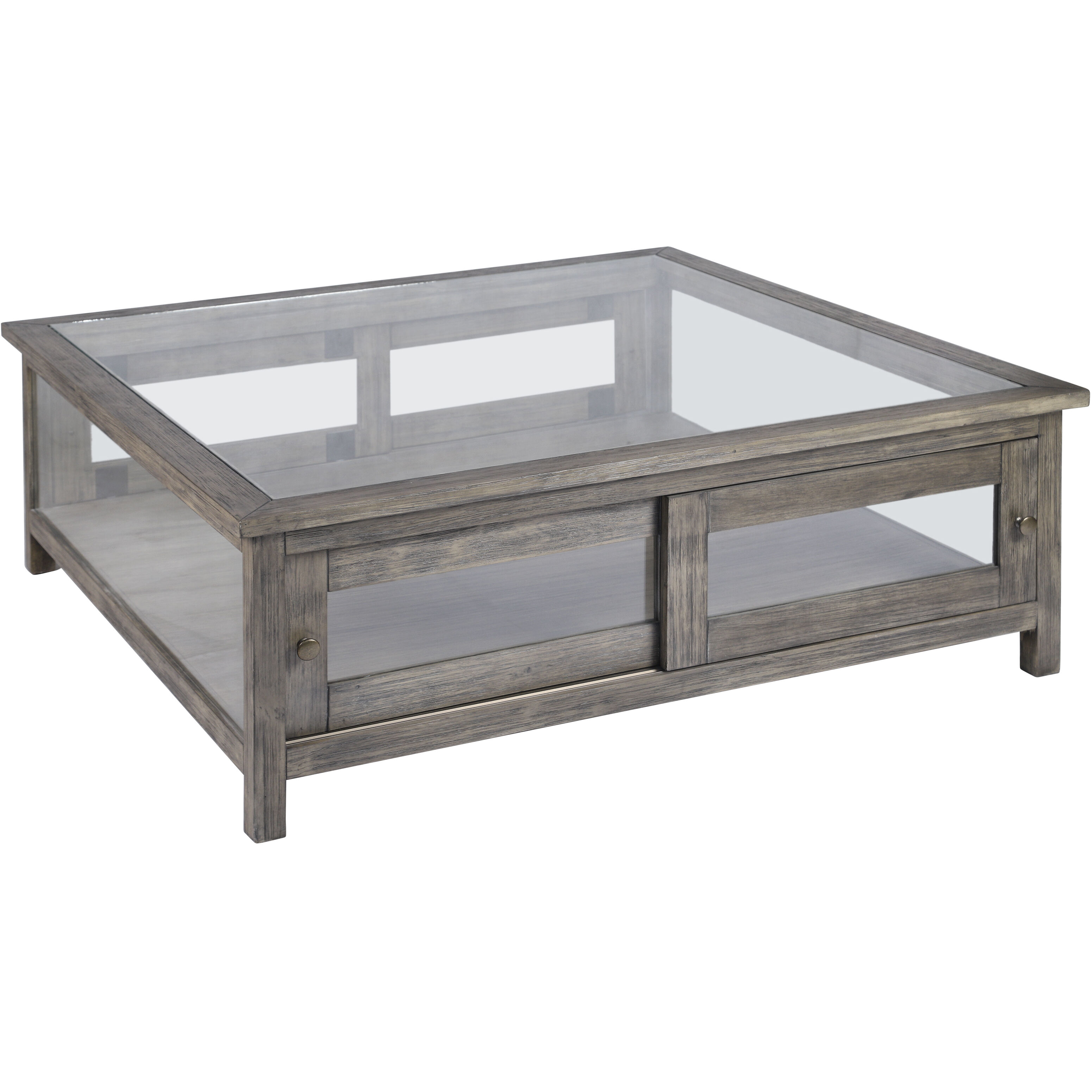 Ostendo 48 X 48 inch Graywash with Clear Coffee Table