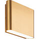 Beckett LED 5.13 inch Aged Gold Brass Outdoor Wall Light