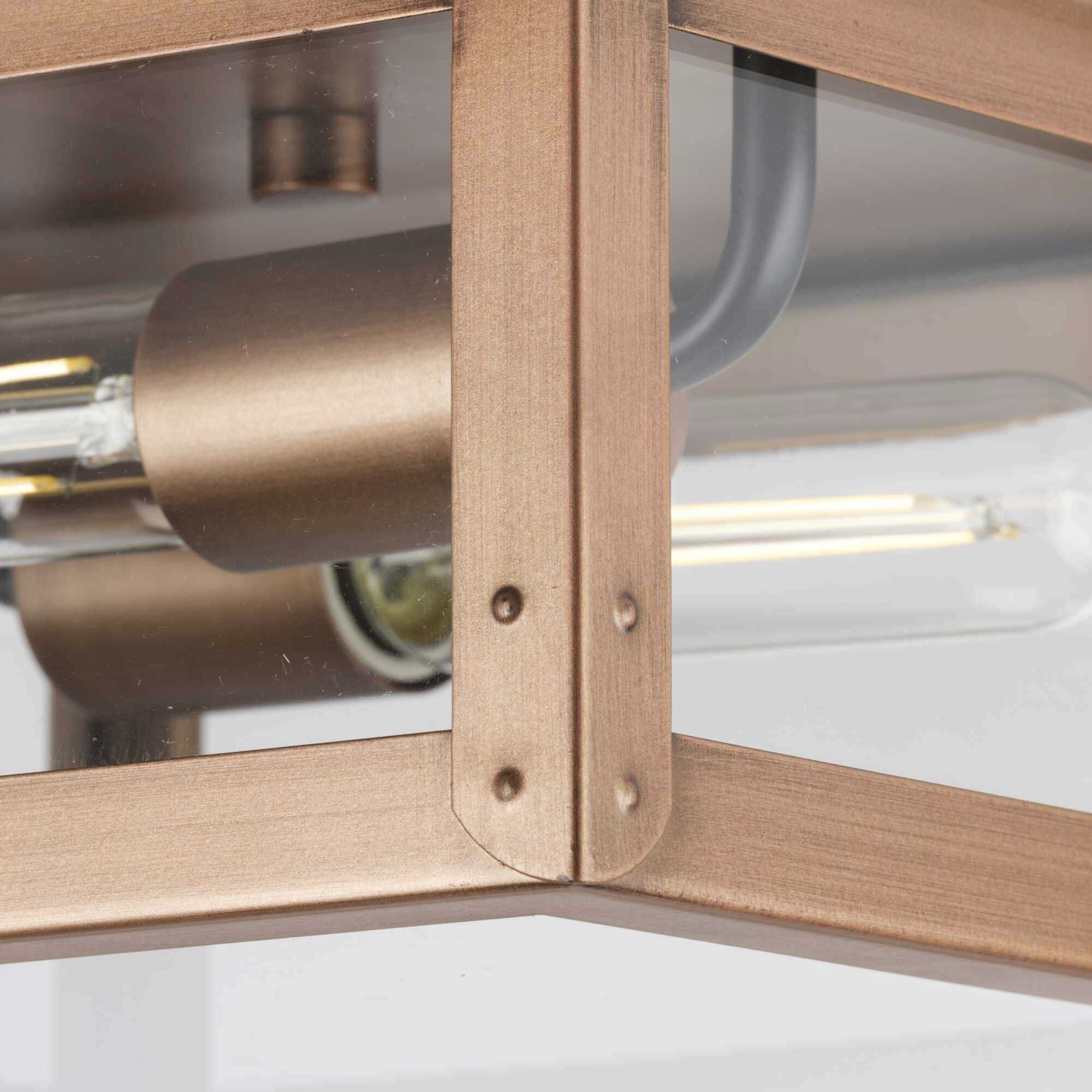 Union Square 2 Light 12.37 inch Antique Copper Flushmount Ceiling Light, Design Series