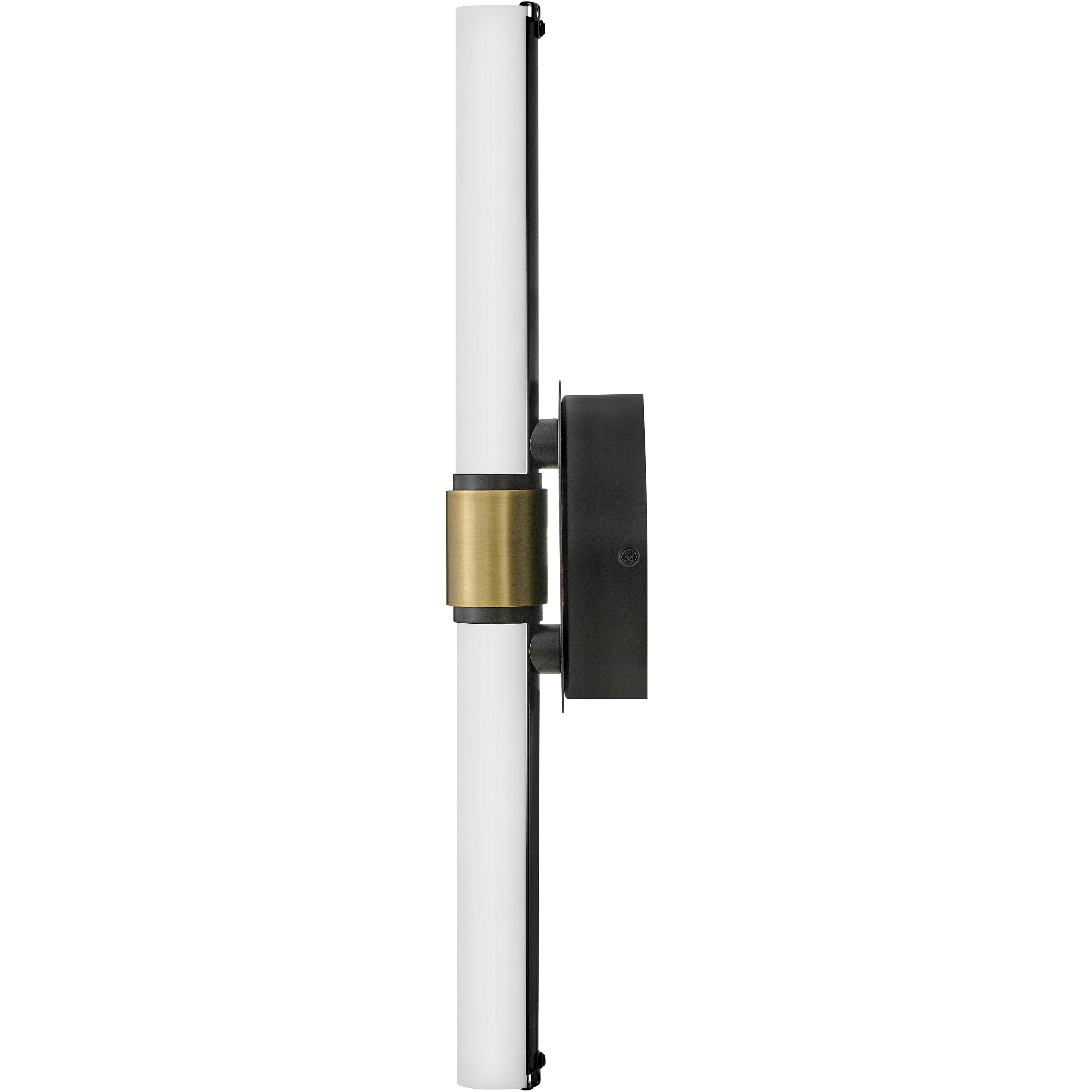 Kai 16.75 inch Black with Lacquered Brass Accents Bath Light Wall Light, Linear