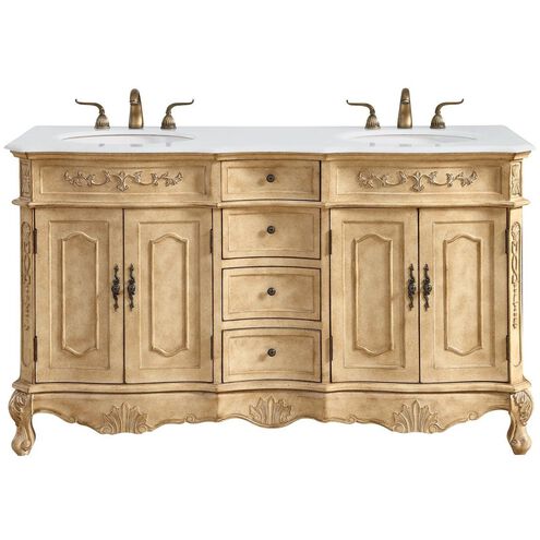 Danville 60 X 21 X 36 inch Antique Beige Vanity Sink Set