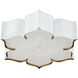 Grand Lotus 2 Light 19 inch Sugar White Flush Mount Ceiling Light