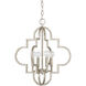 Ellis 4 Light 18 inch Antique Silver Pendant Ceiling Light