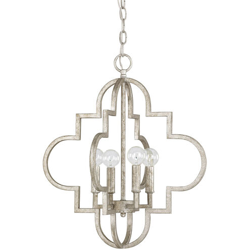Ellis 4 Light 18 inch Antique Silver Pendant Ceiling Light