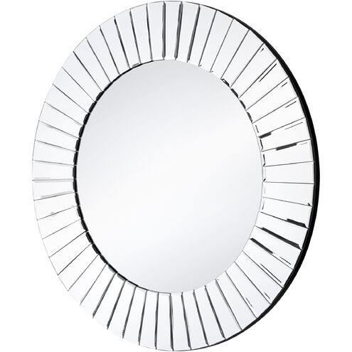 Pleated 24 X 24 inch Silver Wall Mirror