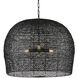 Piero 3 Light 31.5 inch Satin Black Pendant Ceiling Light, Large