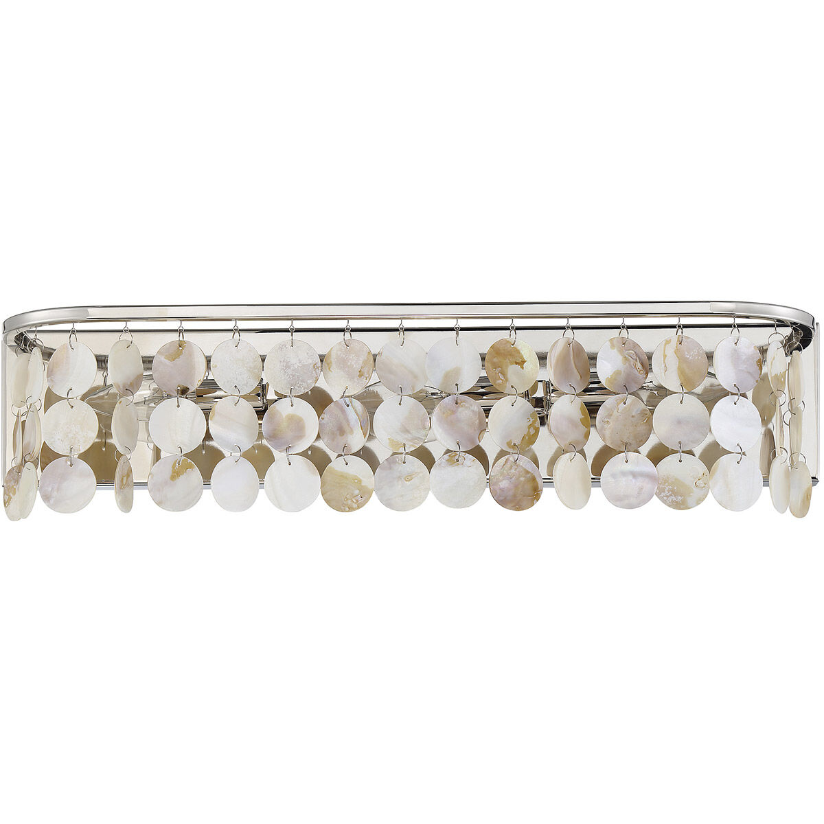 Coastal 3 Light 22 inch Polished Nickel Bathroom Vanity Light Wall Light