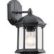 Barrie 1 Light 10 inch Black Outdoor Wall in Incandescent, Small