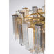 Torvento 15 Light 32.75 inch Legacy Brass Pendant Ceiling Light in Clear,  Grey and Amber Handmade Glass