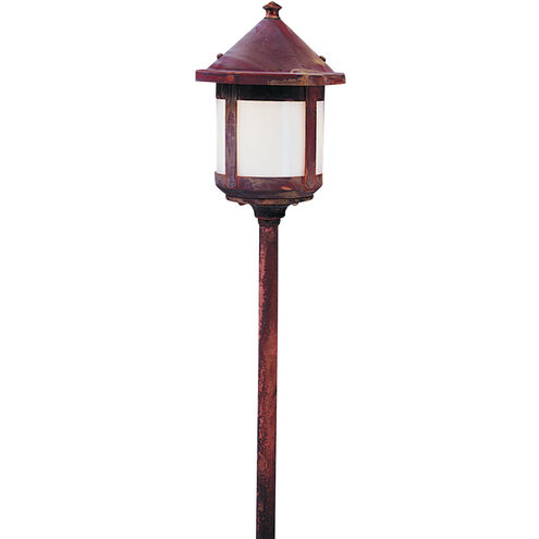 Berkeley 12V 18 watt Verdigris Patina Landscape Light in White Opalescent