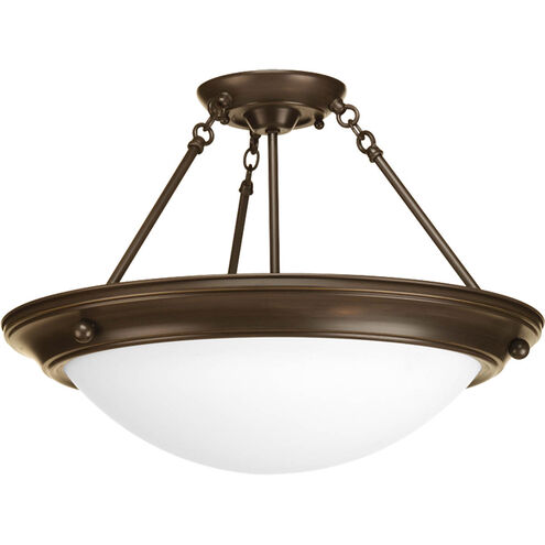 Eclipse 3 Light 19.38 inch Antique Bronze Close-to-Ceiling Ceiling Light