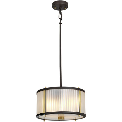 Corona 2 Light 11.75 inch Museum Bronze Pendant Ceiling Light, Convertible to Pendant, Semi-Flush Mount or Flush Mount