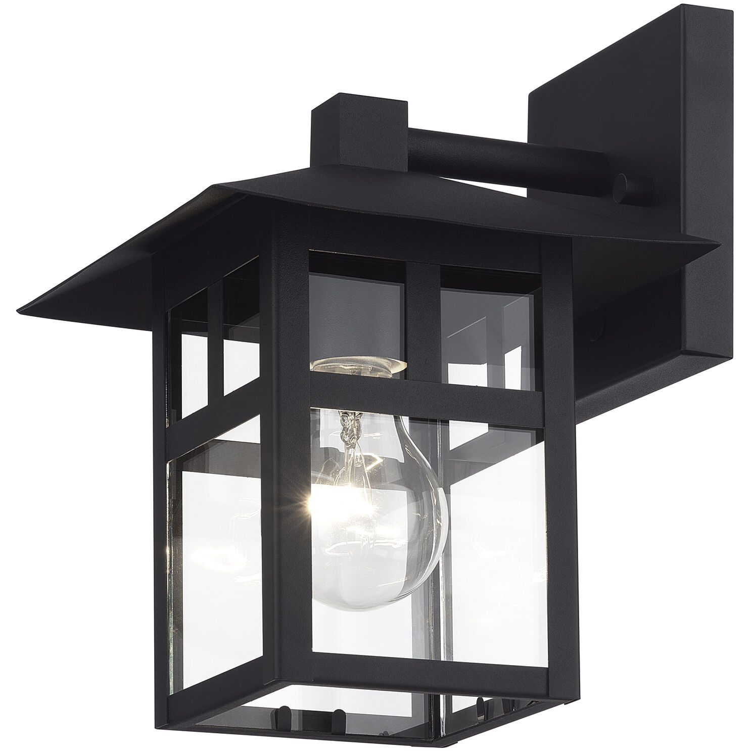 Crestlake 1 Light 9.5 inch Textured Black Outdoor Wall Lantern