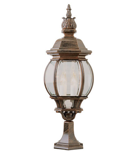 Francisco 4 Light 30 inch Rust Outdoor Postmount Lantern