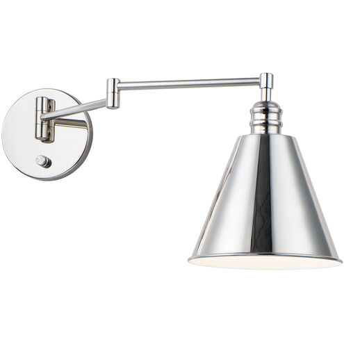 Library 1 Light 8 inch Polished Nickel Wall Sconce Wall Light