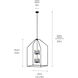 Madden 8 Light 24.25 inch Black Large Foyer Pendant Ceiling Light