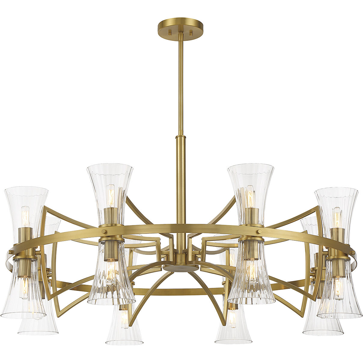 Bennington 16 Light 45 inch Warm Brass Chandelier Ceiling Light