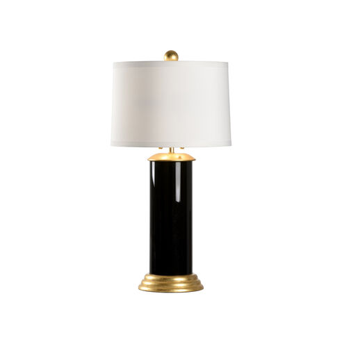 Wildwood 32 inch 60.00 watt Pitch Black/Gold Leaf Table Lamp Portable Light