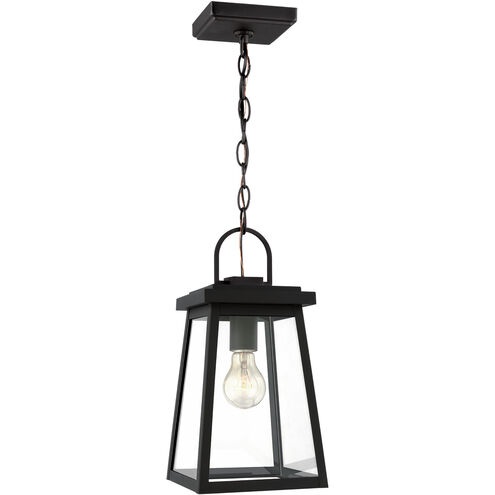 Founders 1 Light 7 inch Black Outdoor Pendant