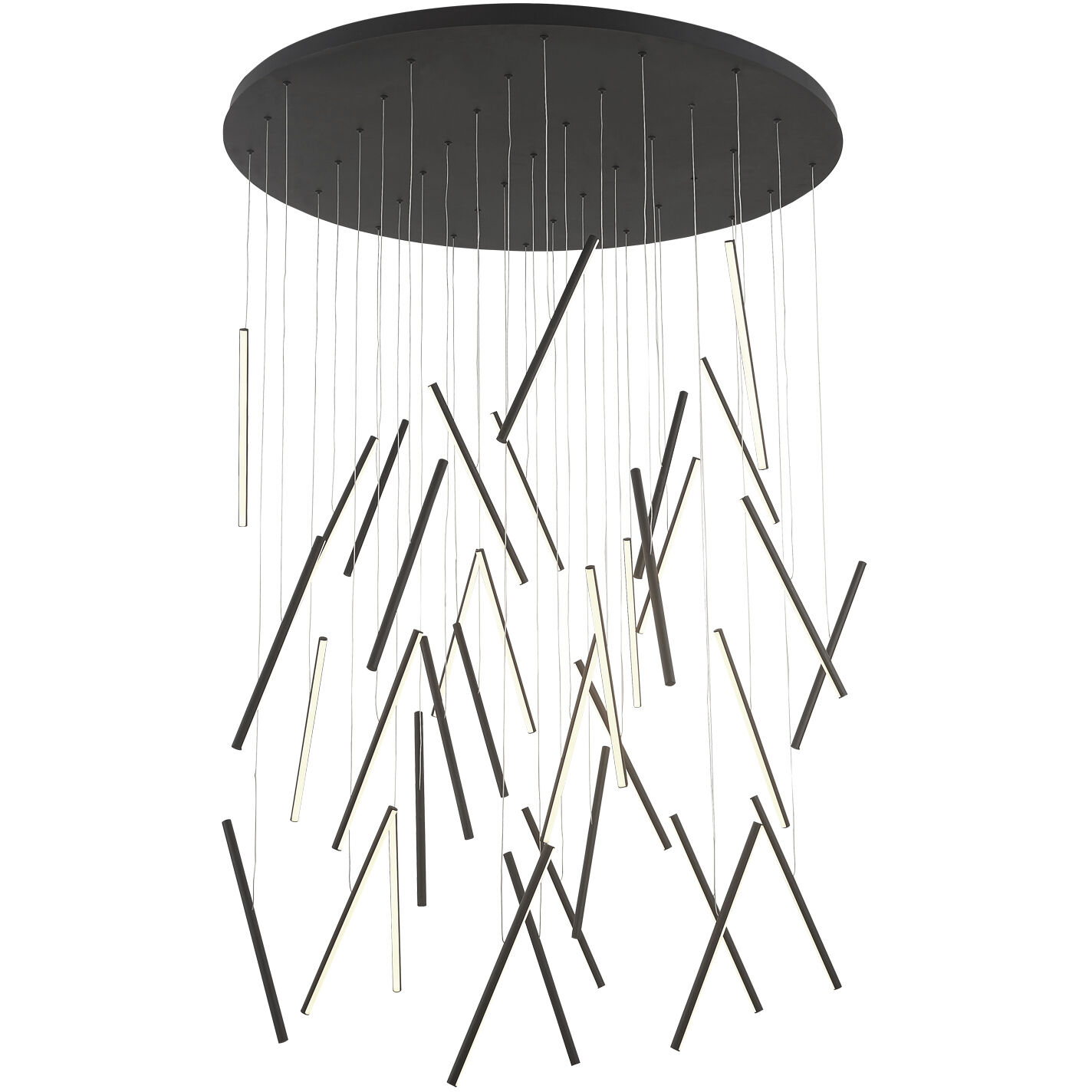 Chute Multi Pendant Ceiling Light in Black