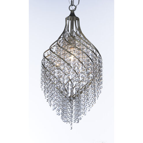 Twirl 1 Light 12 inch Golden Silver Chandelier Ceiling Light in Beveled Crystal