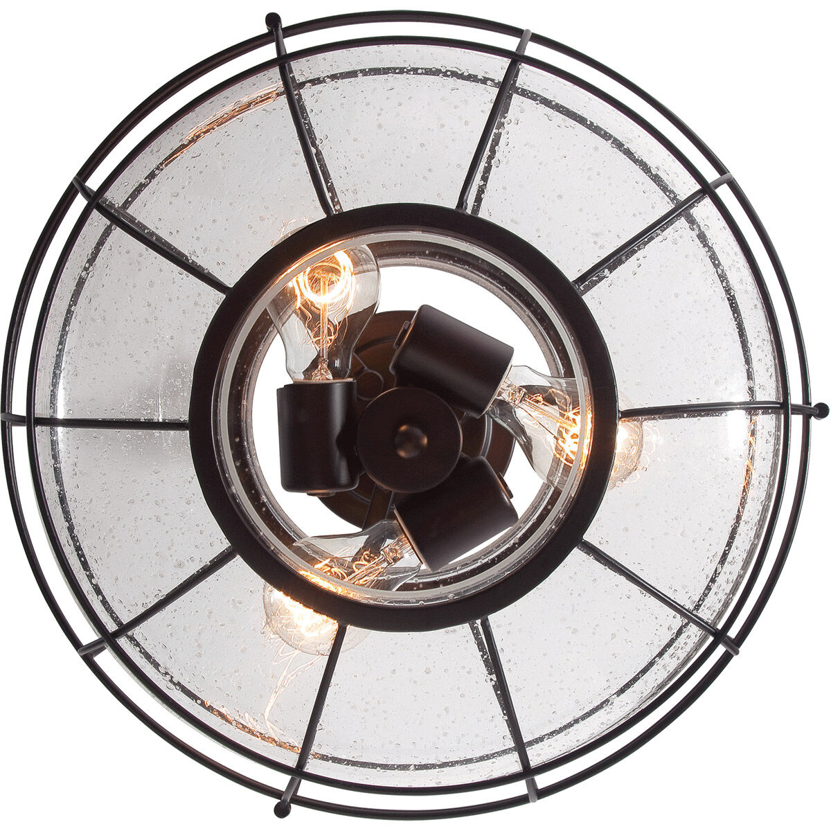 Connell 3 Light 16 inch English Bronze Semi-Flush Ceiling Light