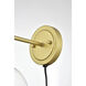 Wesson 1 Light 6 inch Brass Plug In Wall Sconce Wall Light