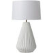 Concord 30 inch 100 watt Walnut and White with Weathered Brass Table Lamp Portable Light