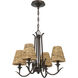 Kokomo 4 Light 21.25 inch Aged Bronze Brushed Chandelier Ceiling Light
