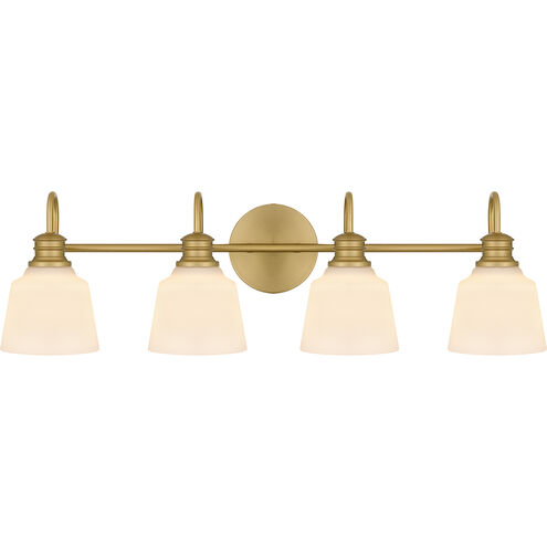 Hinton 4 Light 30.5 inch Aged Brass Bath Light Wall Light, Extra Large