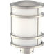Bay View 1 Light 12 inch Brushed Stainless Steel Outdoor Post Mount Lantern, Great Outdoors