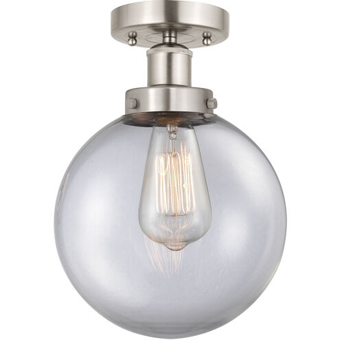 Beacon 1 Light 6.5 inch Brushed Satin Nickel Semi-Flush Mount Ceiling Light