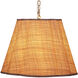 Scalloped 1 Light 24 inch Antique Brass Pendant Ceiling Light in Natural Raffia