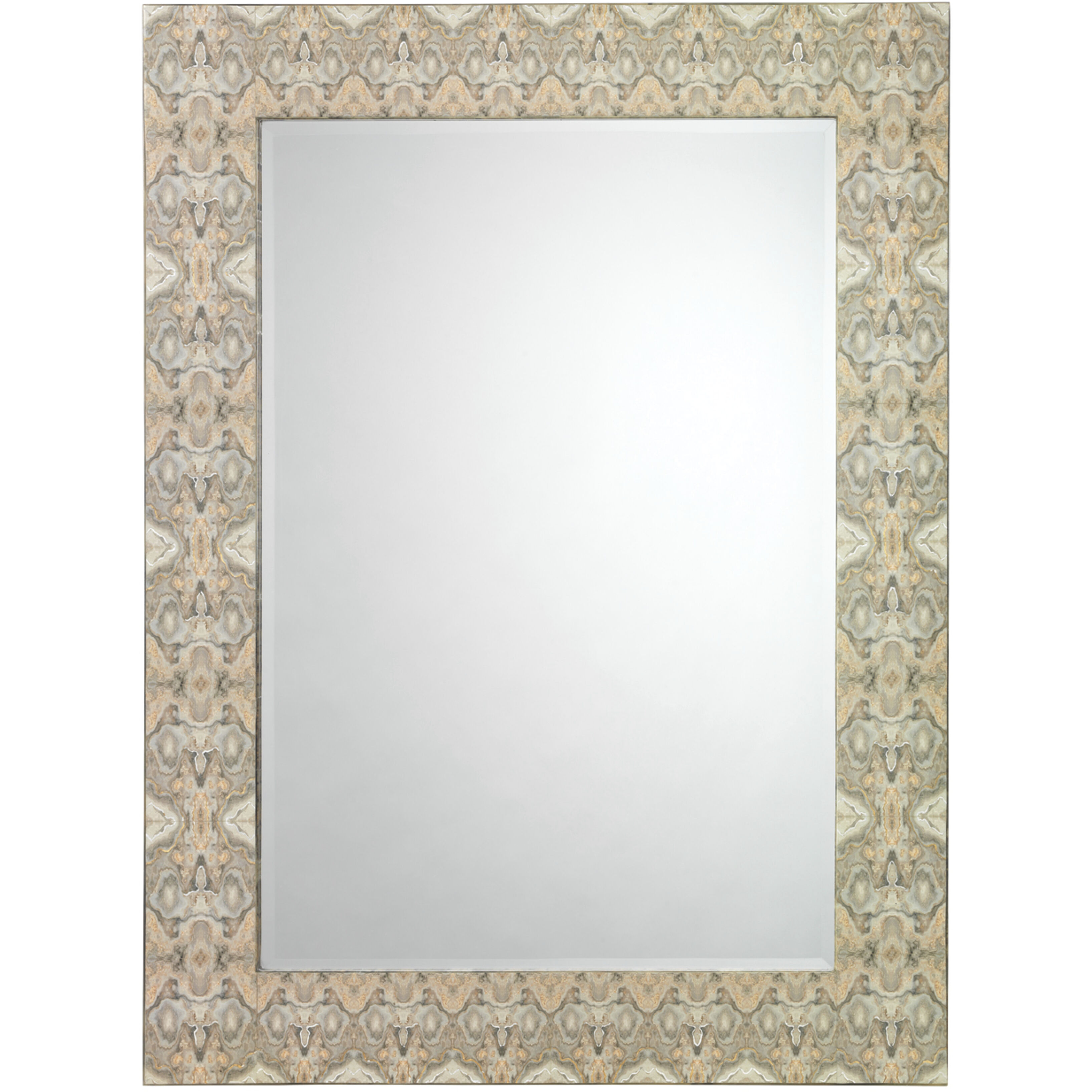 Rorschach 48 X 36 inch Grey & Cream Lacquer Mirror in Grey and Cream Lacquer