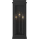 Lundon 3 Light 17.5 inch Black Outdoor Wall Light