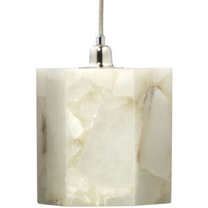 Borealis 1 Light 7 inch Alabaster Pendant Ceiling Light, Hexagon