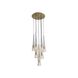 Abbey Park 10 Light 18 inch Brushed Brass Multi Port Pendant Ceiling Light