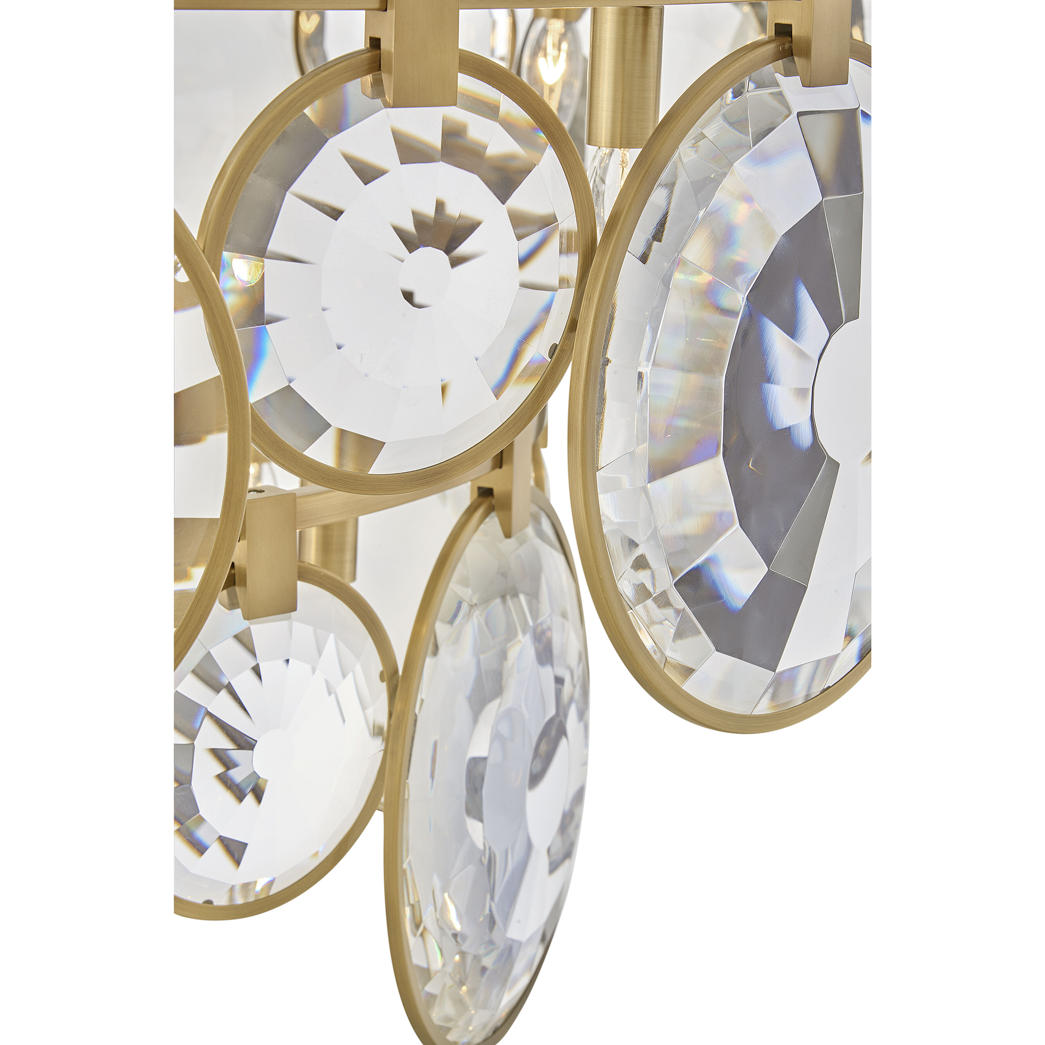 Nala LED 40 inch Heritage Brass Chandelier Ceiling Light