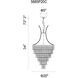 Chique 12 Light 20 inch Chrome Chandelier Ceiling Light