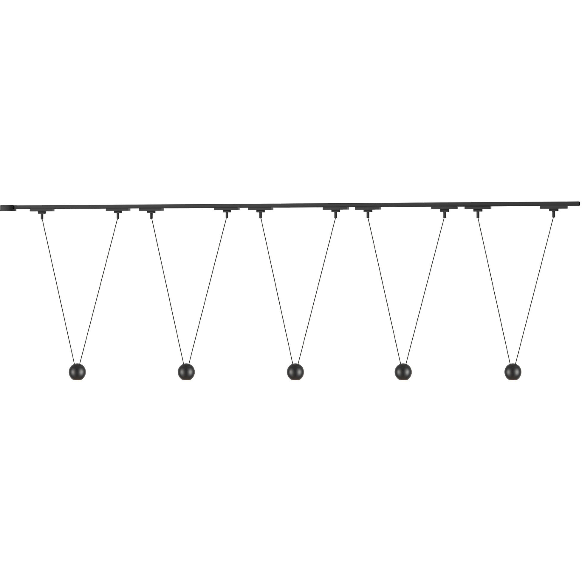 Faria Double 120 Black Trilo Track Ceiling Light