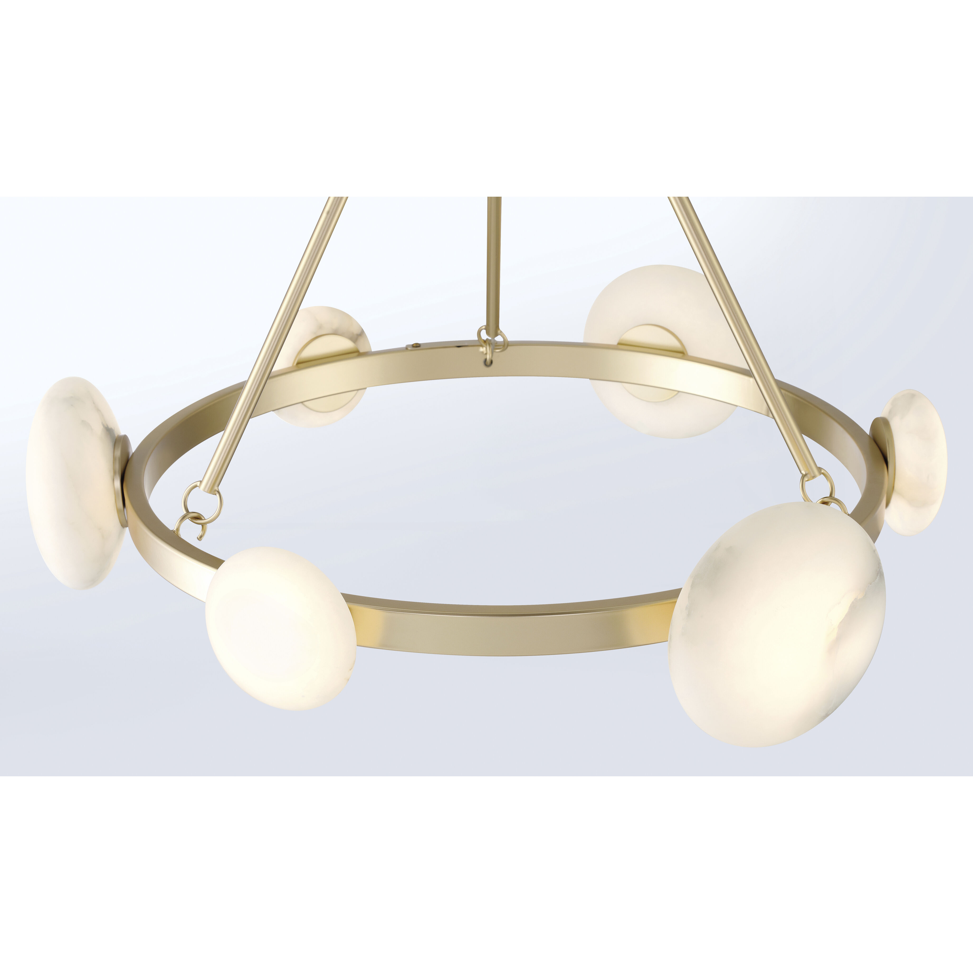 Zill LED 27.75 inch Lily Gold Chandelier Ceiling Light