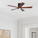 Atlas Irene-5HLK 52 inch Brushed Bronze with Walnut Tone Blades Flush Mount Paddle Fan