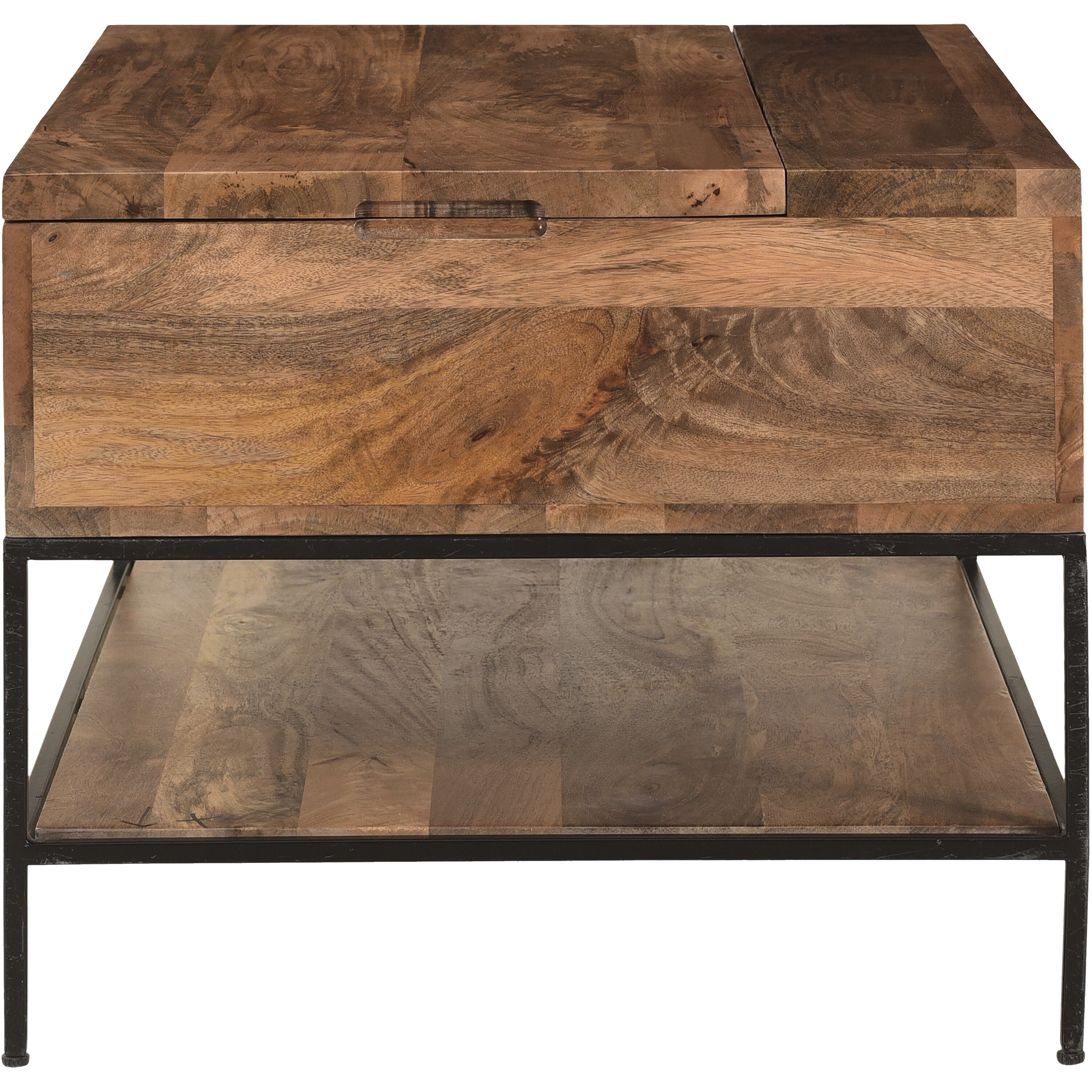 Carey 30 X 22 inch Natural with Black Coffee Table